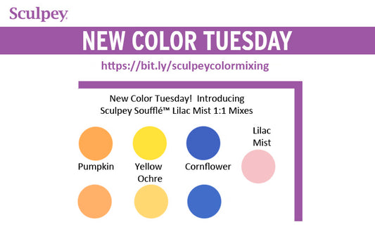 New Color Tuesday! Introducing Sculpey Soufflé™ Lilac Mist 1:1 Mixes- Pt 2