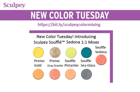 New Color Tuesday! Introducing Sculpey Soufflé™ Sedona 1:1 Mixes