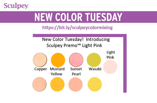 New Color Tuesday! Introducing Sculpey Premo™ Light Pink 1:1 Mixes