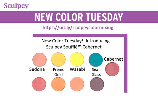 New Color Tuesday! Introducing Sculpey Soufflé™ Cabernet 1:1 Mixes