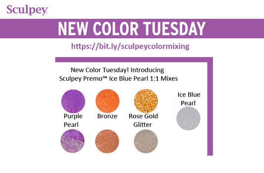 New Color Tuesday!  Introducing Sculpey Premo™ Ice Blue Pearl Pt 2