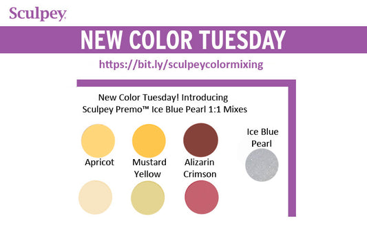New Color Tuesday!  Introducing Sculpey Premo™ Ice Blue Pearl - Pt 3