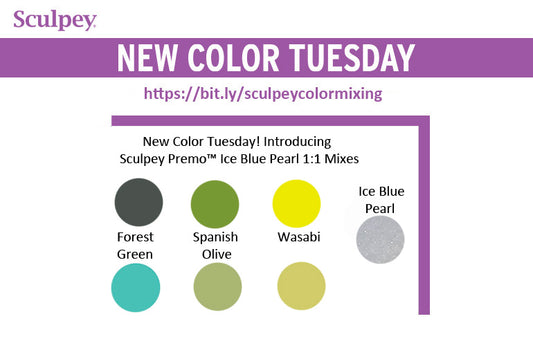 New Color Tuesday!  Introducing Sculpey Premo™ Ice Blue Pearl - Pt 4