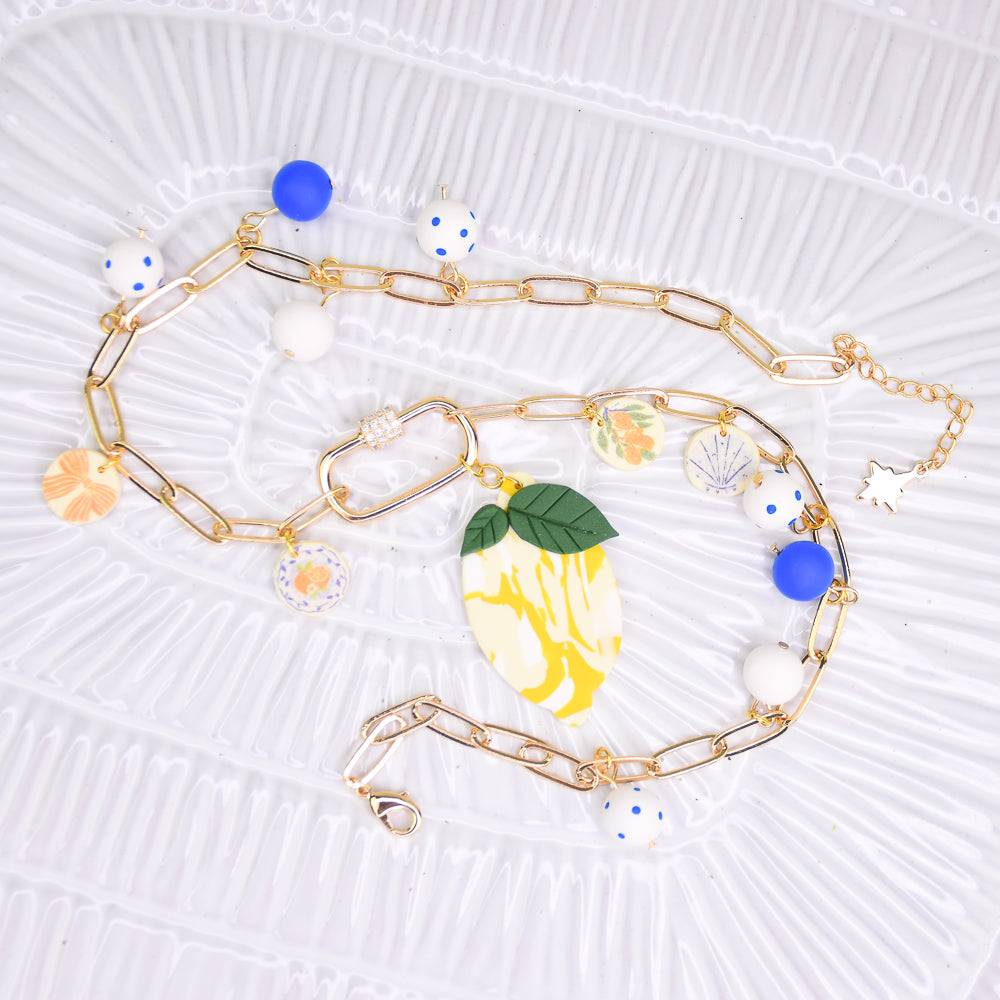 Sculpey Premo™ Terrazzo Lemon Necklace
