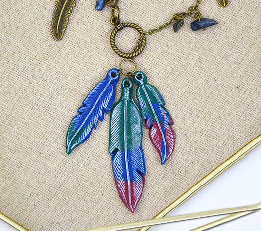 Sculpey Soufflé™ Molded Feather Necklace