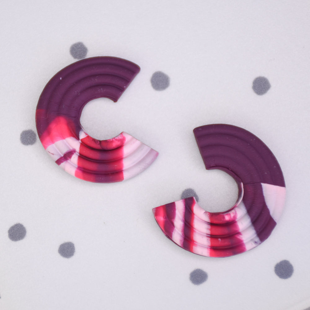 Sculpey III® Color Block Embossed Earrings