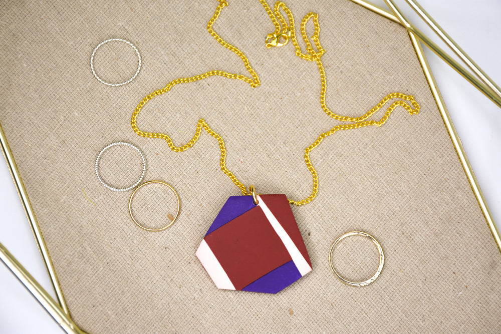 Sculpey III® Color Block Pendant