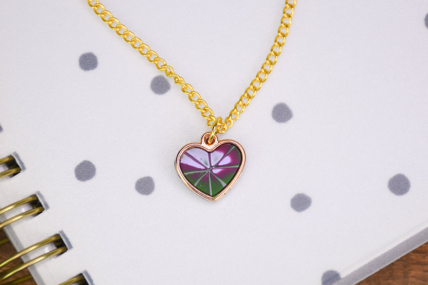 Sculpey III® Open Heart Bezel Necklace