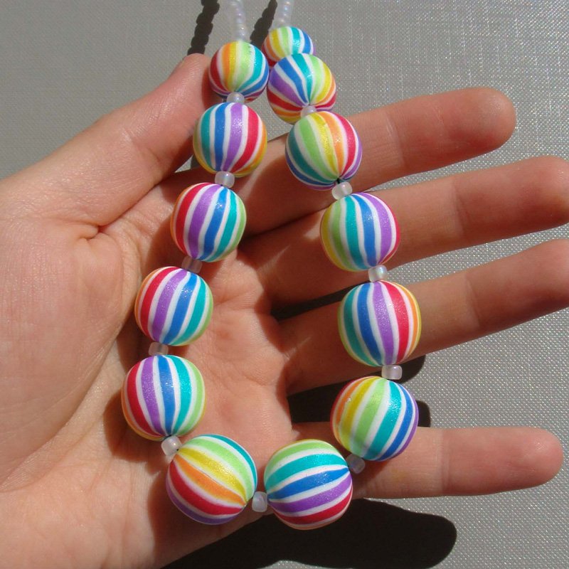 Premo! Striped Beads