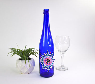Sculpey III® & Liquid Sculpey® Dot Painted Wine Bottle