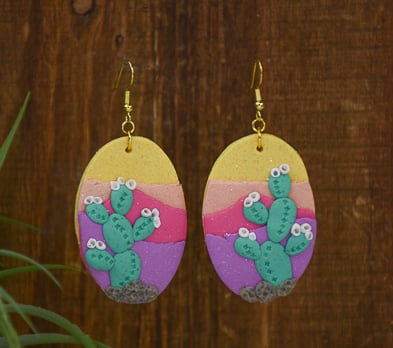 Sculpey Premo™ and Sculpey Souffle™ Sedona Sunset Earrings