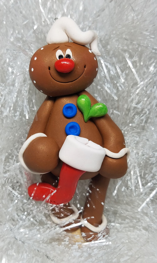 Premo Christmas Gingerbread Man with Stocking