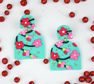 final image for Sculpey Soufflé™ Fiji Floral Slab Earrings
