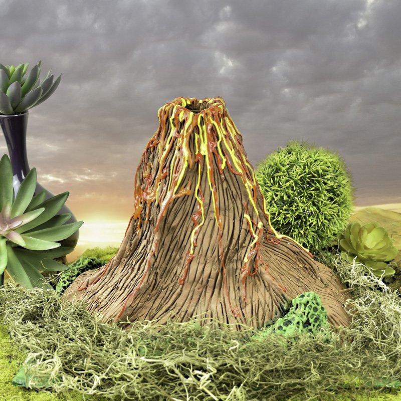 Sculpey Air-Dry™ Volcano for School Project or Rainy Afternoon