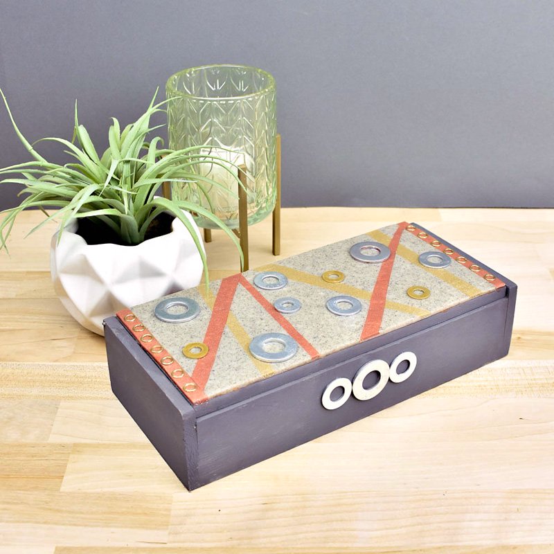 Premo Grey Granite Mixed Media Table Box