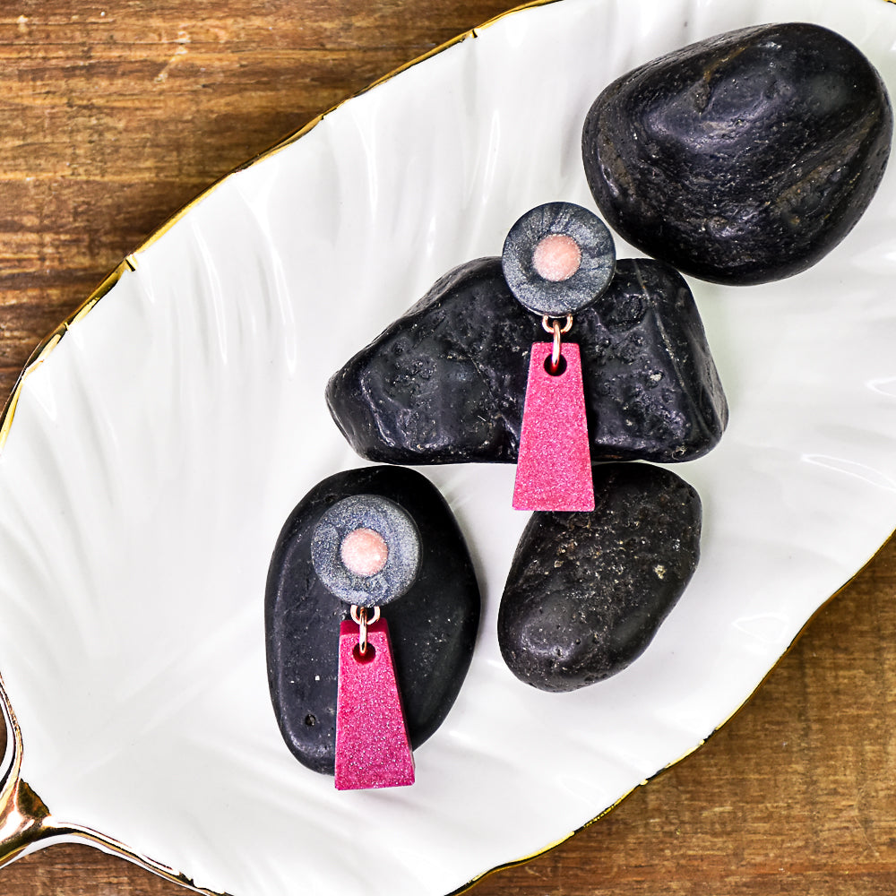 Liquid Sculpey® Petite Garnet Dangle Earrings