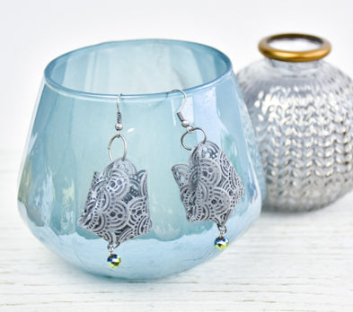 Liquid Sculpey® Folded Doily Earrings