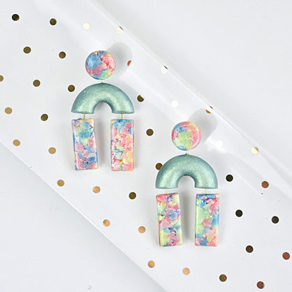 Sculpey Premo™ Iridescent Crumble Earrings