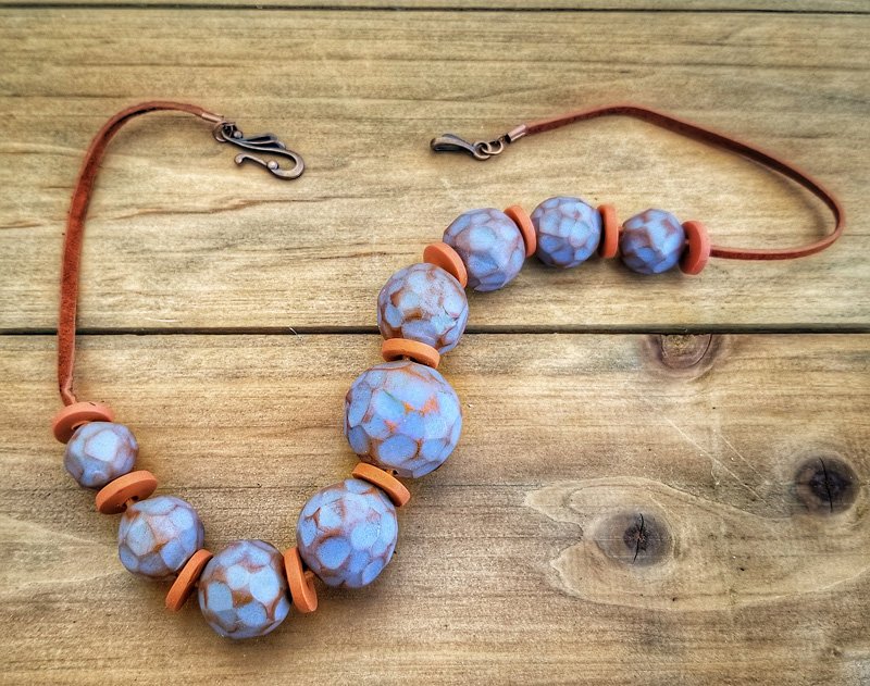 Souffle Rustic Faceted Bead Necklace