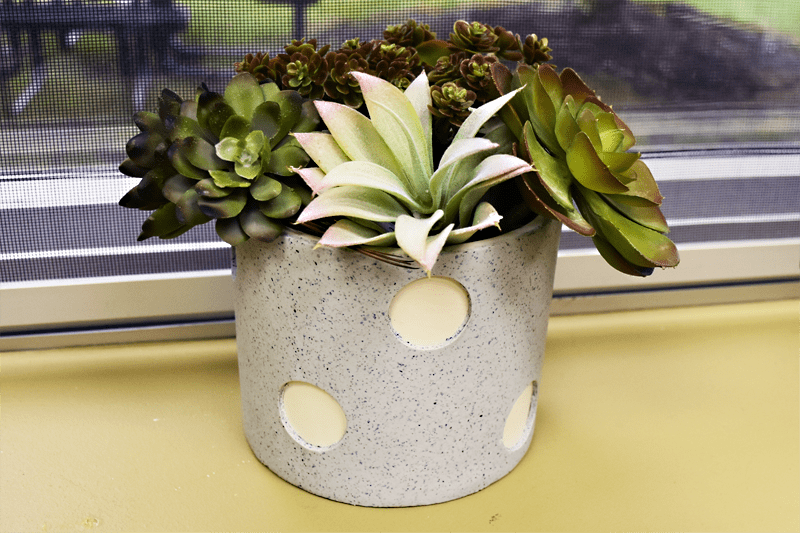 Original Sculpey Granite Art Deco-Style Planter