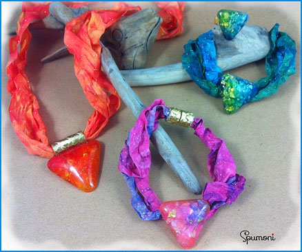 Liquid Sculpey Inclusions Pendants