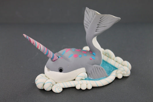 Sculpey Souffle™ Narwhal Cell Phone Holder with Horizontal and Vertical Options