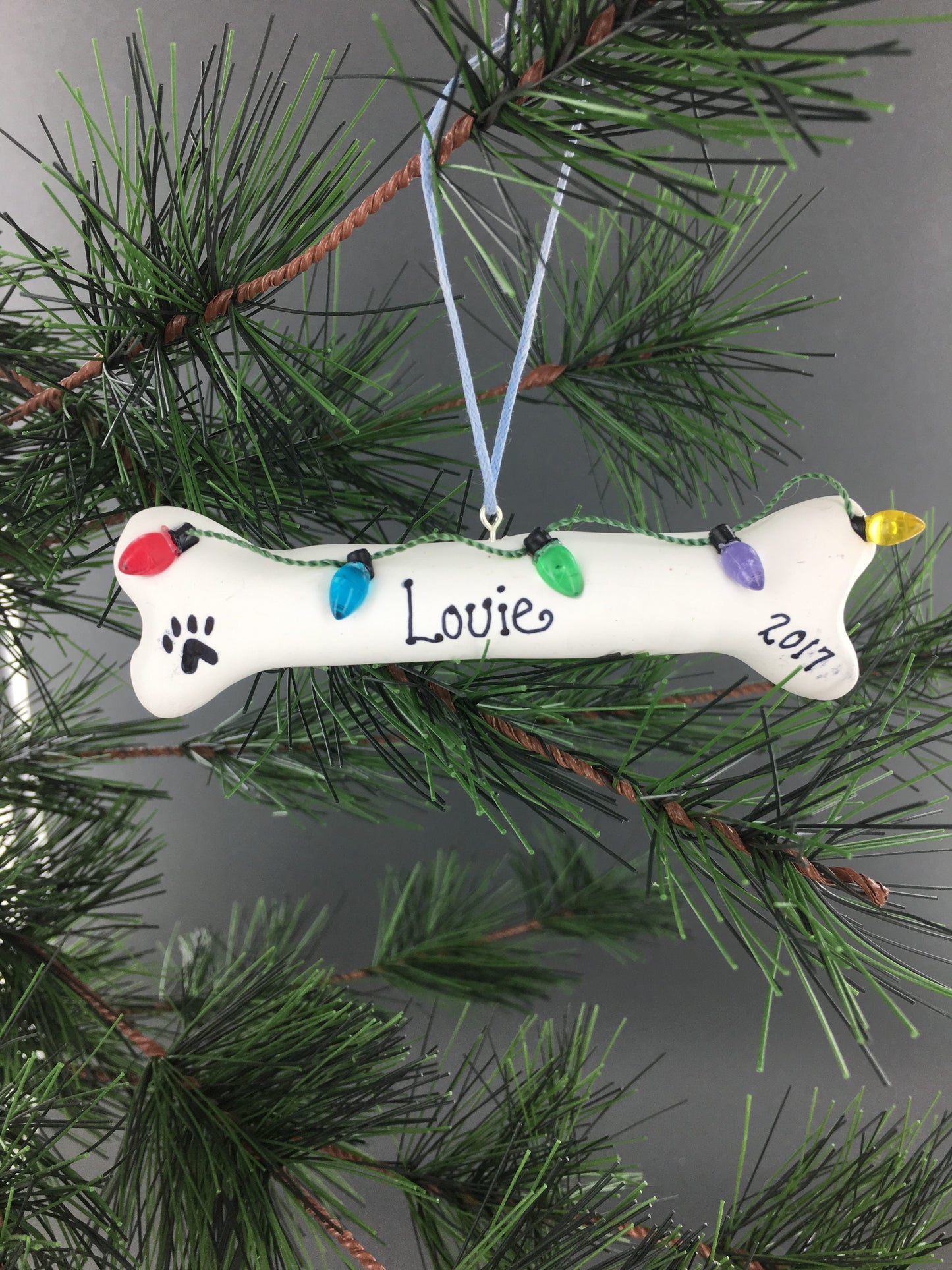 Sculpey III® Personalized Dog Bone Tree Ornament
