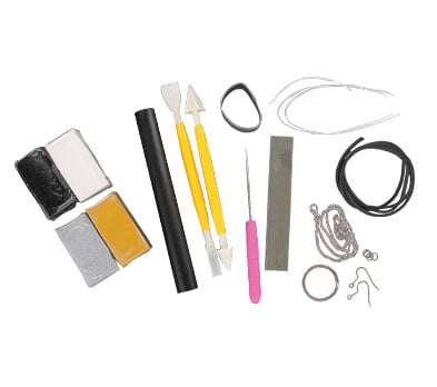 Tools in our Sculpey Premo™ Mokume Gane Jewelry Kit