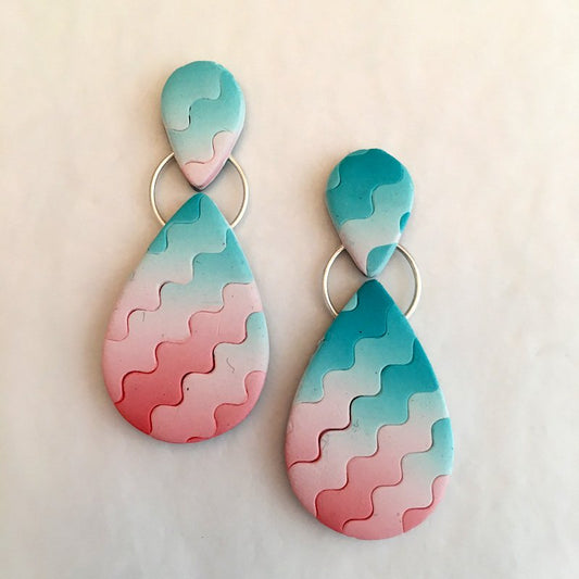 Sculpey III® Ombré Waves Color Blended Earrings