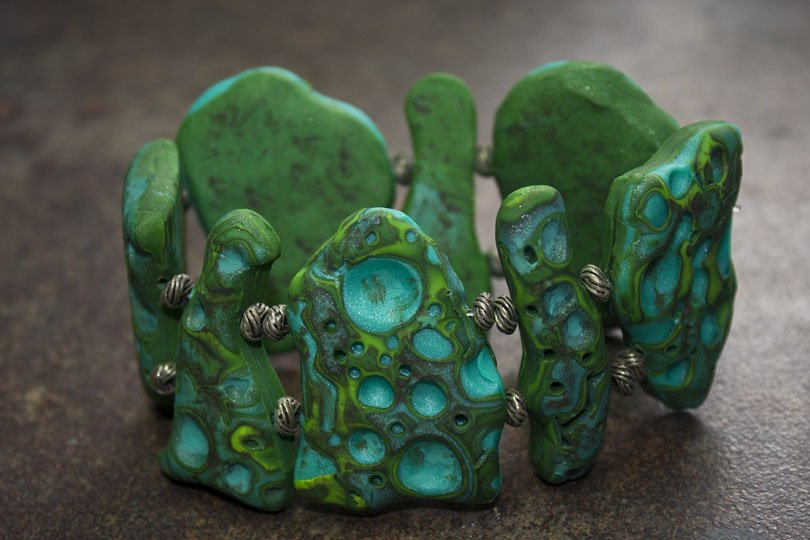 Sculpey® III Faux Moon Rock Bracelet