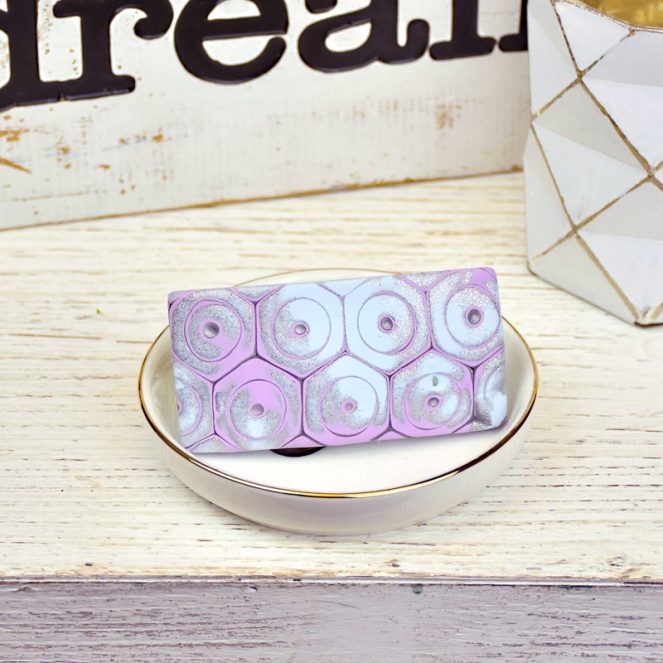 Sculpey Premo™ Hexagon Mokume Gane Hair Barrette
