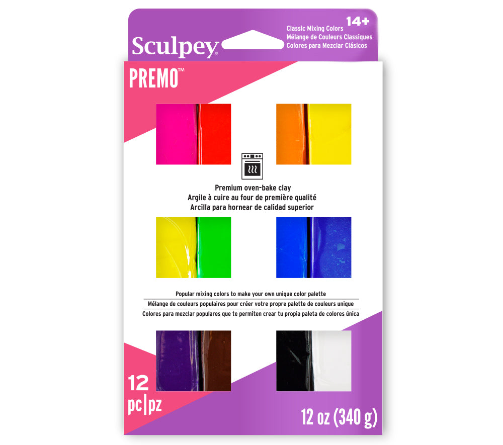 Polyform Premo Sculpey 12 pack, 30ml, multicolor