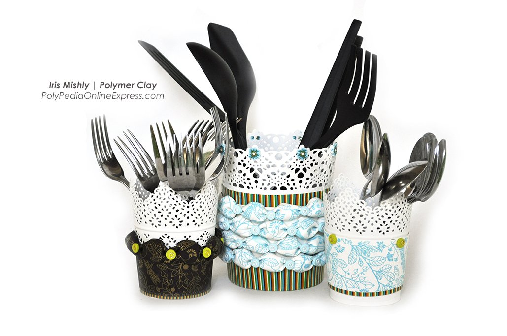 Sculpey III Billowing Technique Utensil Holders