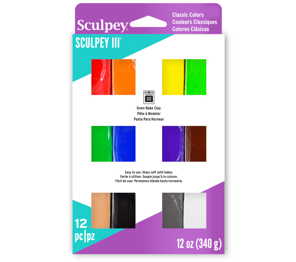 Sculpey Crafty Clay Oven Bake Clay Variety Pack, 14-Pack