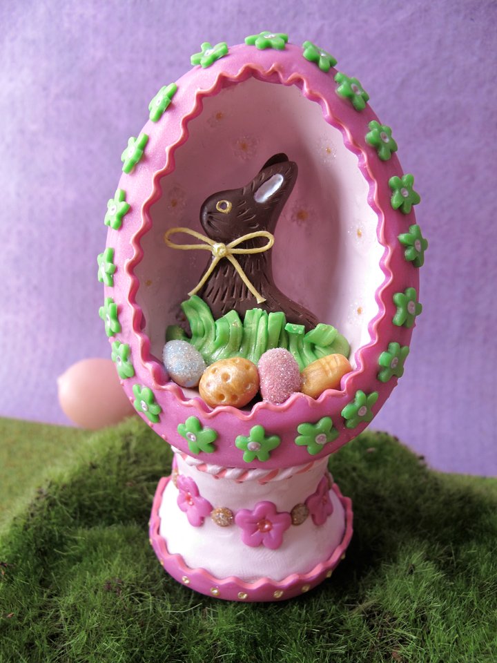 Sculpey Premo™ Chocolate Bunny Egg Diorama