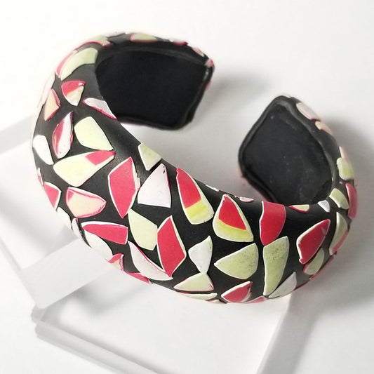Sculpey Souffle™ Terrazzo-style Cuff Bracelet Created From Scraps