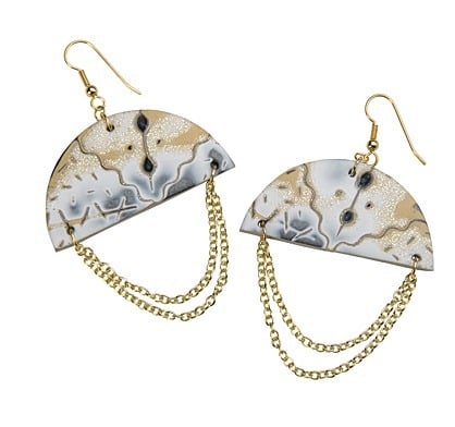 Sculpey Premo™ Mokume Gane Umbrella Earrings