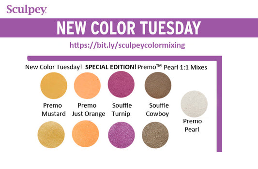 New Color Tuesday!  SPECIAL EDITION- Sculpey Premo™  Pearl Mixes