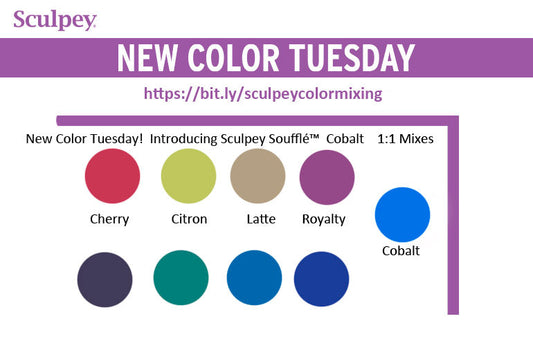 New Color Tuesday!  Introducing new Sculpey Soufflé™ Cobalt