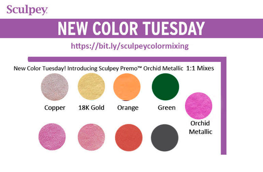 New Color Tuesday!  Introducing new Sculpey Premo™ Orchid Metallic