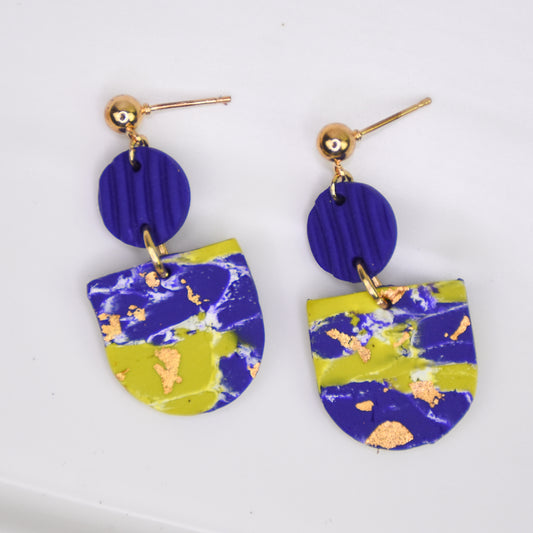 Sculpey Soufflé™ Marble Metallic Earrings