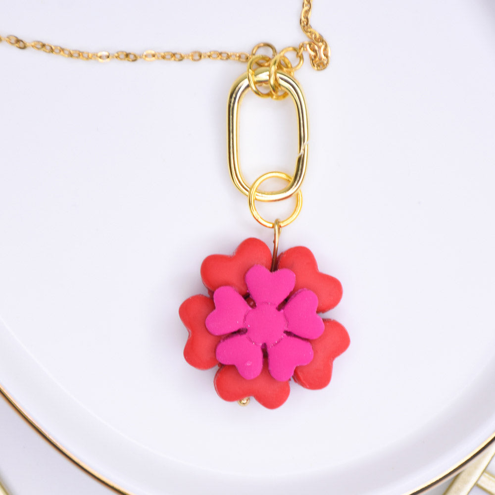 Sculpey Premo™ Sculpted Flower Charm & Clay Bead Necklace