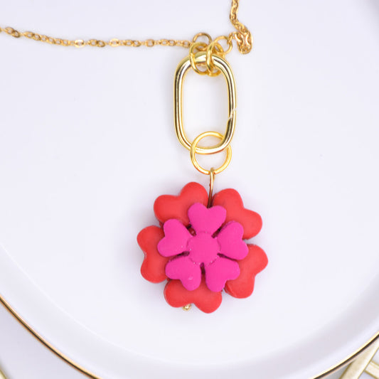 Sculpey Premo™ Sculpted Flower Charm & Clay Bead Necklace