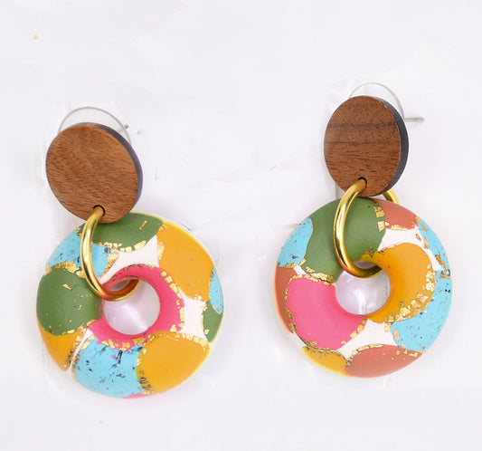 Sculpey Premo™ Gold Leaf Cabochon Earrings