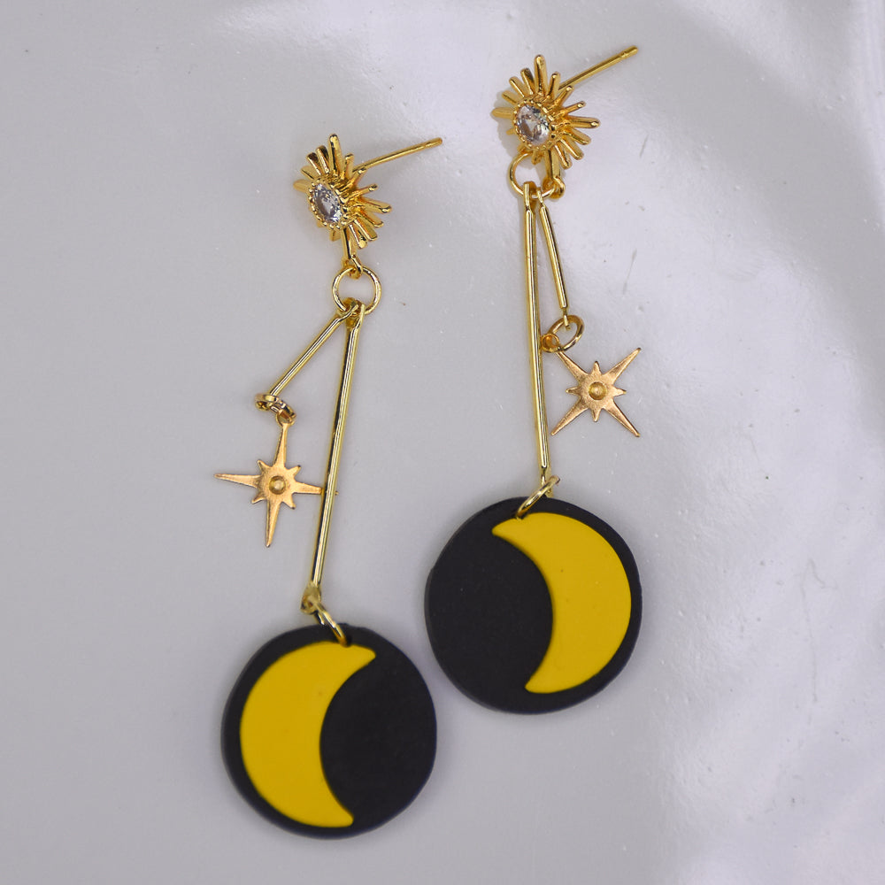 Sculpey Soufflé™ Star & Moon Earrings