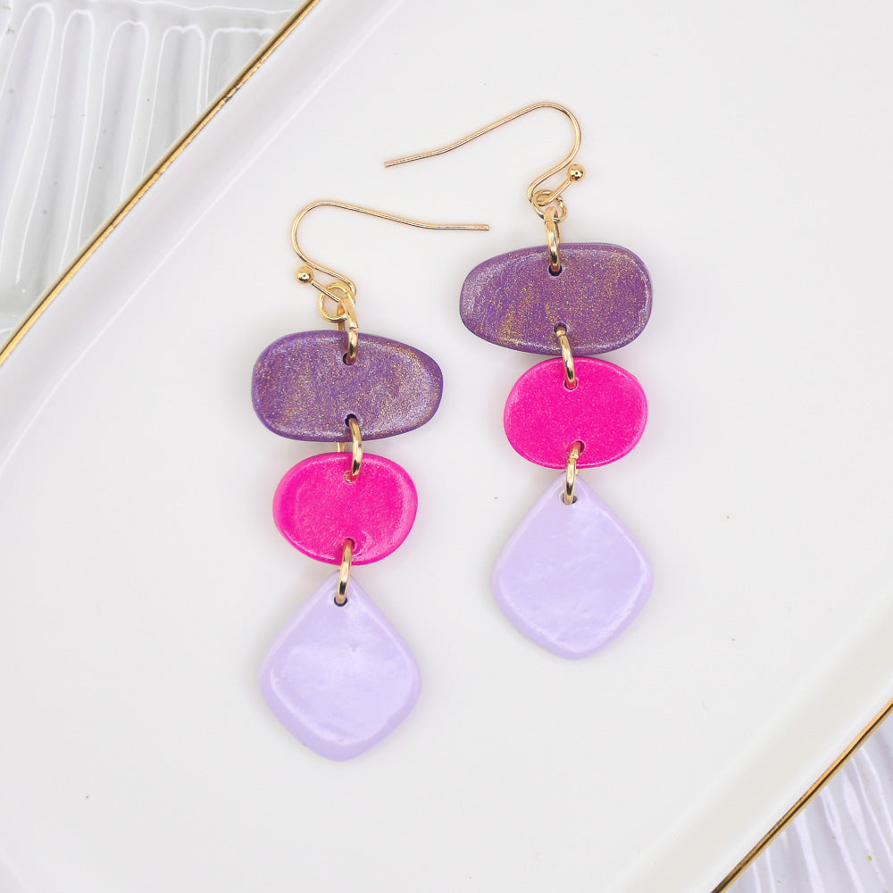 Sculpey Soufflé™ Magenta Stone Dangles