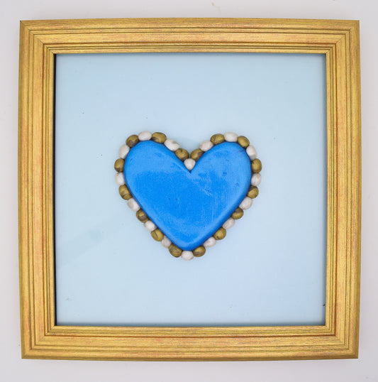 Sculpey Premo™ Voltage Blue Metallic Heart Shadowbox