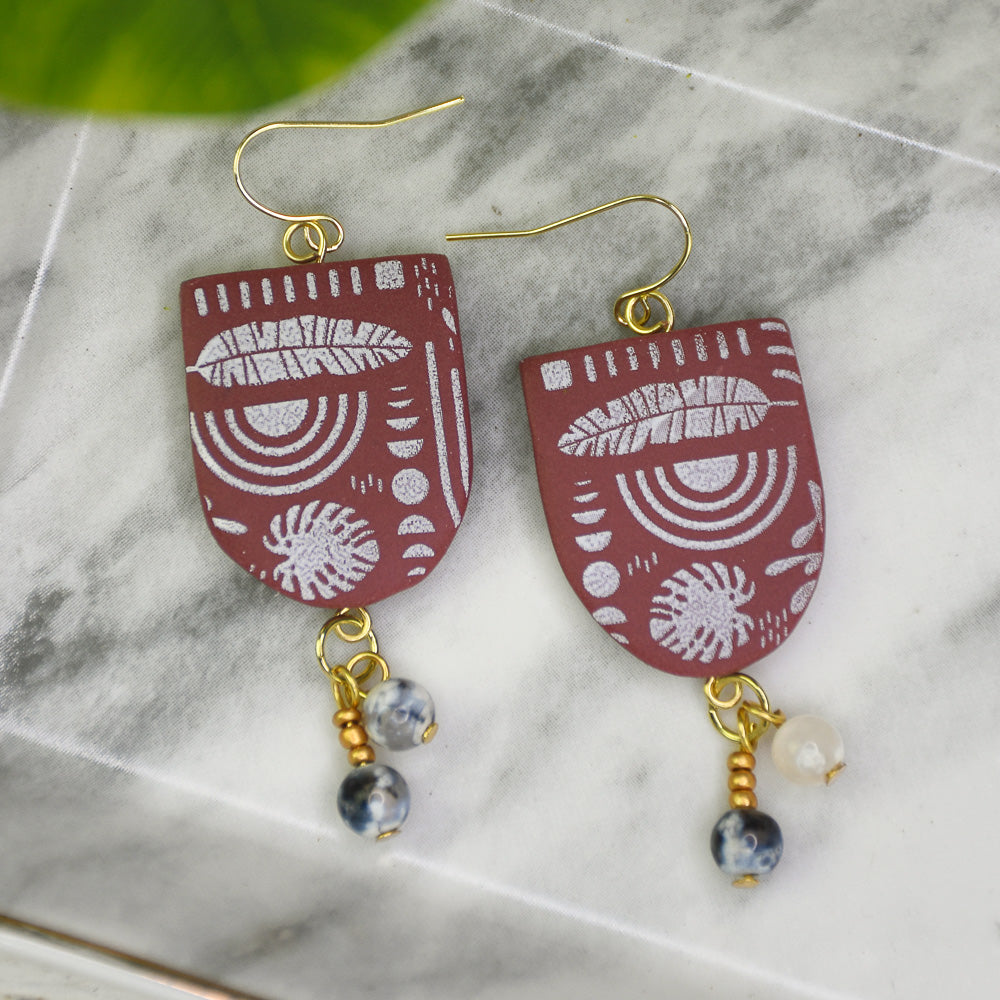 Sculpey Soufflé™ Nordic Print Earrings