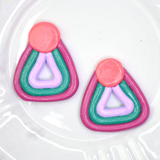 Sculpey III® Color Blocked Earrings