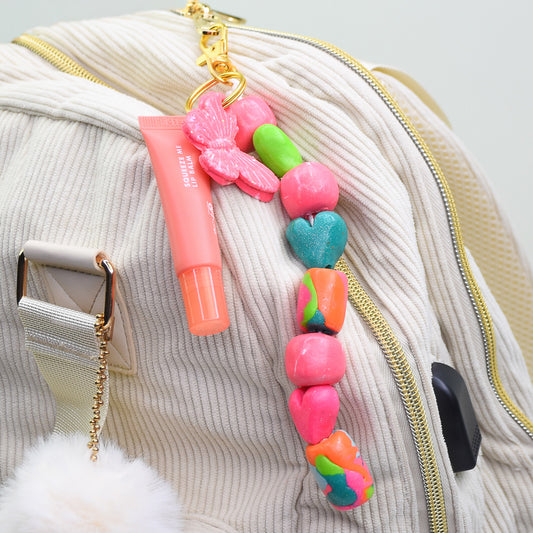 Sculpey III® Hibiscus Colorful Charm  Keyring